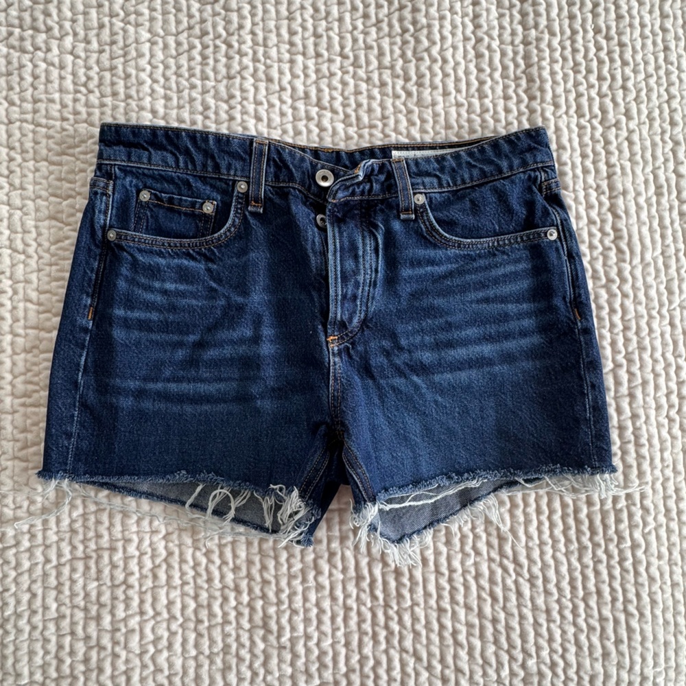 Rag & Bone Frayed Hem Denim Shorts